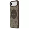 Funda MagSafe Guess 4G Circle Classic Logo para iPhone Air, marrón