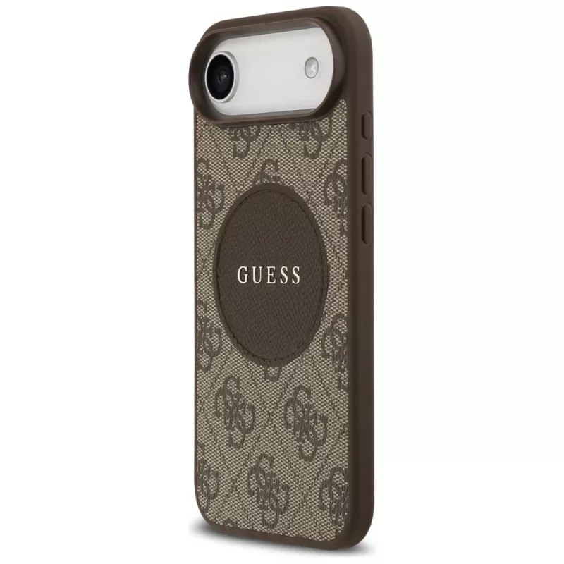 Funda MagSafe Guess 4G Circle Classic Logo para iPhone Air, marrón