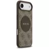 Funda MagSafe Guess 4G Circle Classic Logo para iPhone Air, marrón