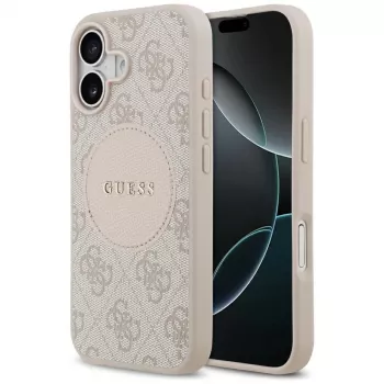 Funda MagSafe Guess 4G Circle Classic Logo para iPhone 17, rosa