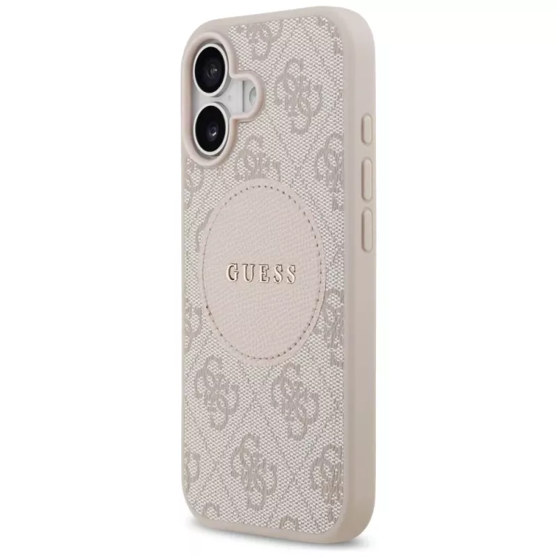 Funda MagSafe Guess 4G Circle Classic Logo para iPhone 17, rosa