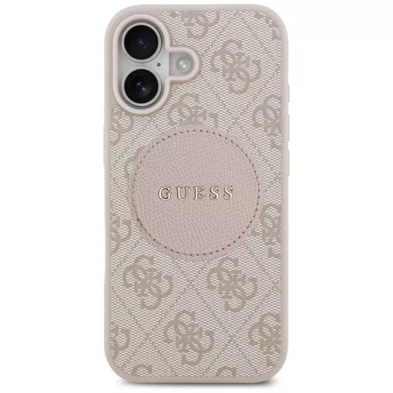 Funda MagSafe Guess 4G Circle Classic Logo para iPhone 17, rosa