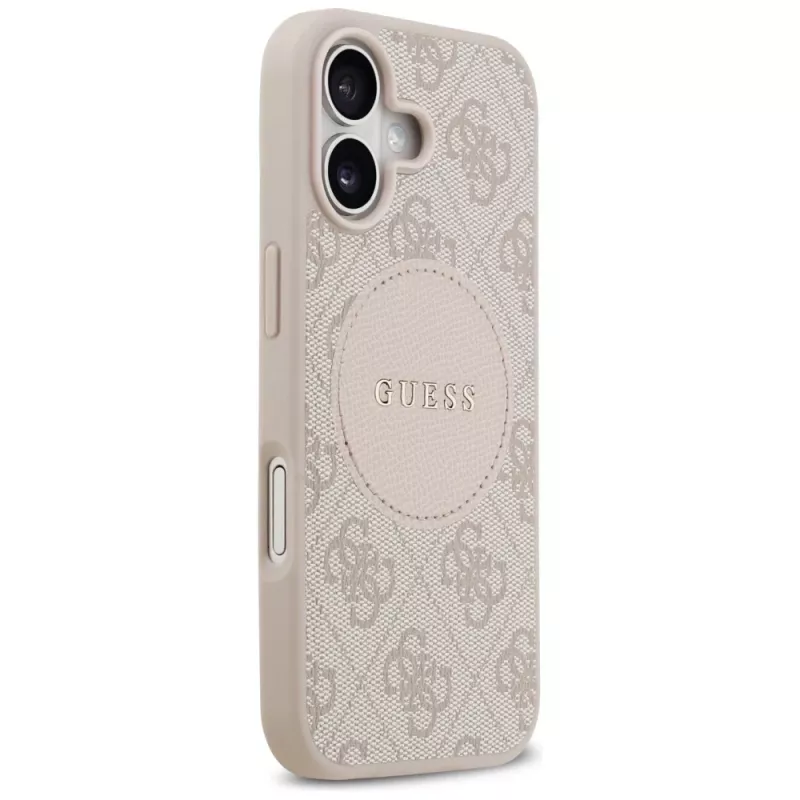 Funda MagSafe Guess 4G Circle Classic Logo para iPhone 17, rosa