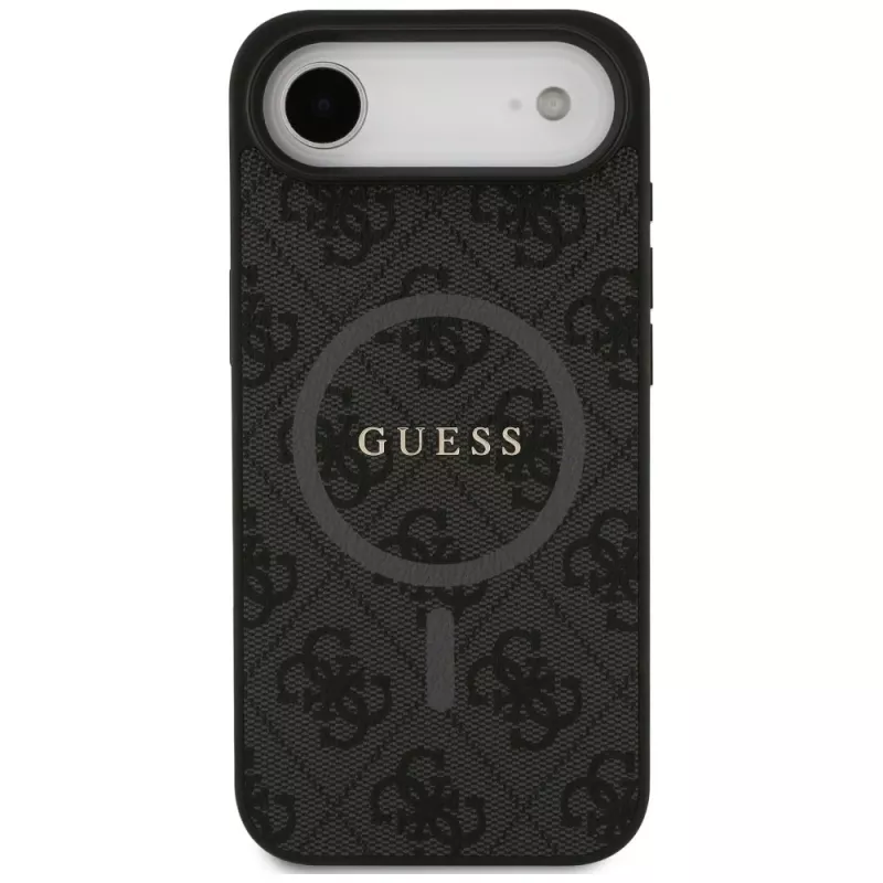 Guess 4G Ring Classic Logo Funda MagSafe para iPhone Air, Negro