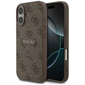 Guess 4G Ring Classic Logo Funda MagSafe para iPhone 17 - Marrón
