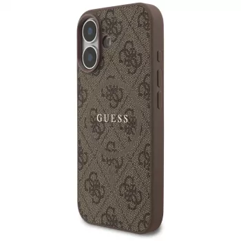 Guess 4G Ring Classic Logo Funda MagSafe para iPhone 17 - Marrón
