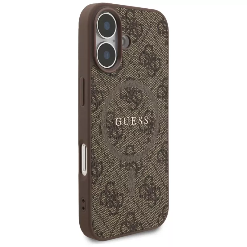 Guess 4G Ring Classic Logo Funda MagSafe para iPhone 17 - Marrón