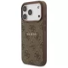Guess 4G Ring Classic Logo Funda MagSafe para Apple iPhone 17 Pro, Marrón