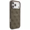 Guess 4G Ring Classic Logo Funda MagSafe para iPhone 17 Pro Max (Marrón)