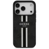 Guess 4G Printed Stripes Funda MagSafe para iPhone 17 Pro (Negro)
