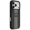 Guess 4G Printed Stripes Funda MagSafe para iPhone 17 Pro (Negro)