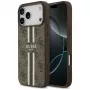 Guess 4G Printed Stripes Funda MagSafe para iPhone 17 Pro Max (Marrón)
