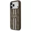 Guess 4G Printed Stripes Funda MagSafe para iPhone 17 Pro Max (Marrón)