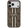 Guess 4G Printed Stripes Funda MagSafe para iPhone 17 Pro Max (Marrón)