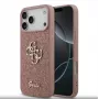 Guess Fixed Glitter Big 4G Funda para iPhone 17 Pro Max (Rosa)