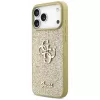 Guess Fixed Glitter Big 4G Funda para iPhone 17 Pro Max (Oro)