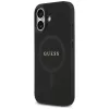 Guess Saffiano Classic Logo Funda MagSafe para iPhone 17, Negro