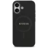 Guess Saffiano Classic Logo Funda MagSafe para iPhone 17, Negro