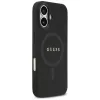 Guess Saffiano Classic Logo Funda MagSafe para iPhone 17, Negro