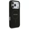 Guess Saffiano Classic Logo Funda MagSafe para iPhone 17 Pro, Negro