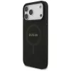 Guess Saffiano Classic Logo Funda MagSafe para iPhone 17 Pro Max, Negro