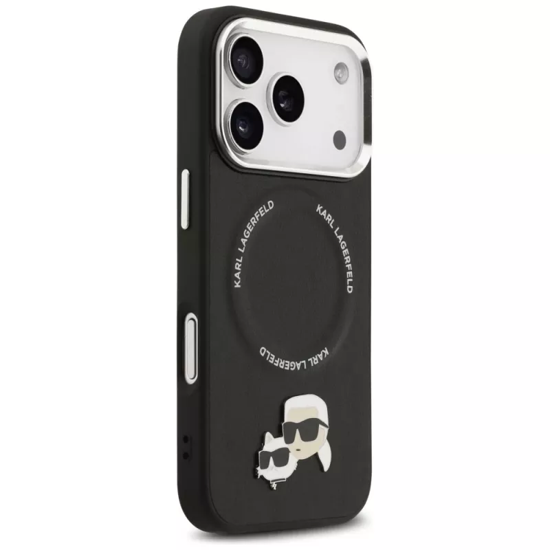KARL LAGERFELD Karl & Choupette Pins Funda MagSafe para Apple iPhone 17 Pro - Negro