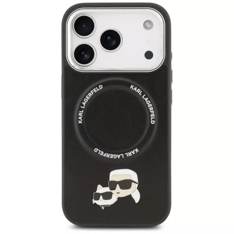 KARL LAGERFELD Karl & Choupette Pins Funda MagSafe para Apple iPhone 17 Pro - Negro