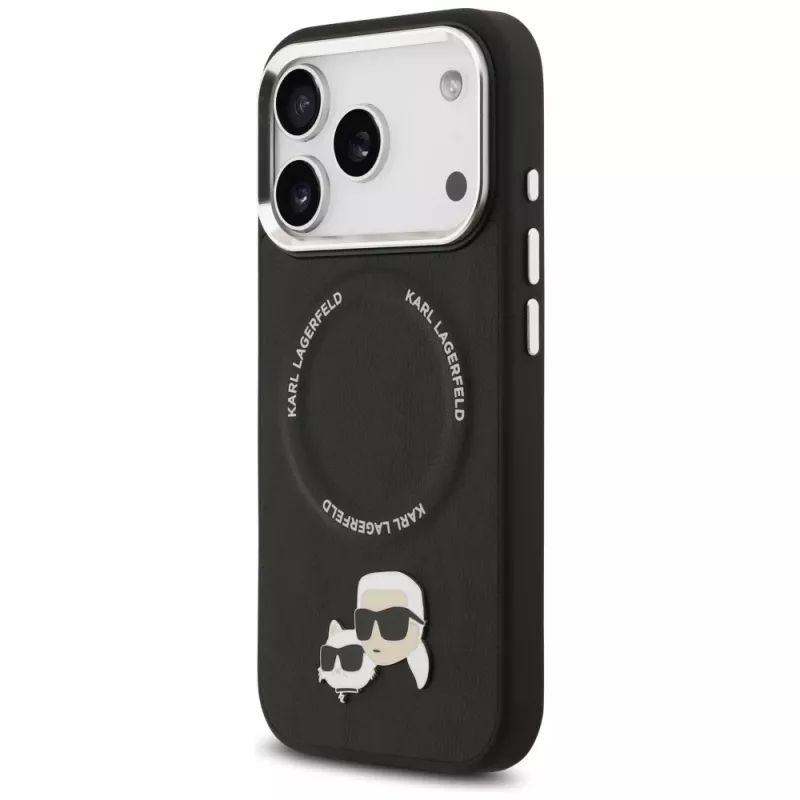 KARL LAGERFELD Karl & Choupette Pins Funda MagSafe para Apple iPhone 17 Pro - Negro