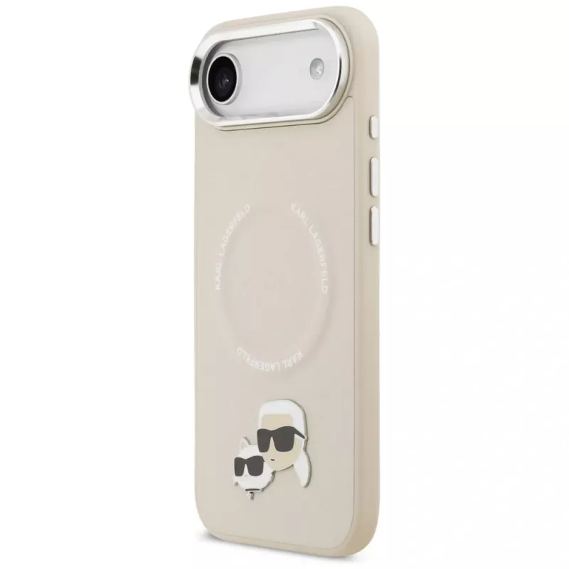 KARL LAGERFELD Karl & Choupette Pins funda MagSafe para Apple iPhone Air - beige