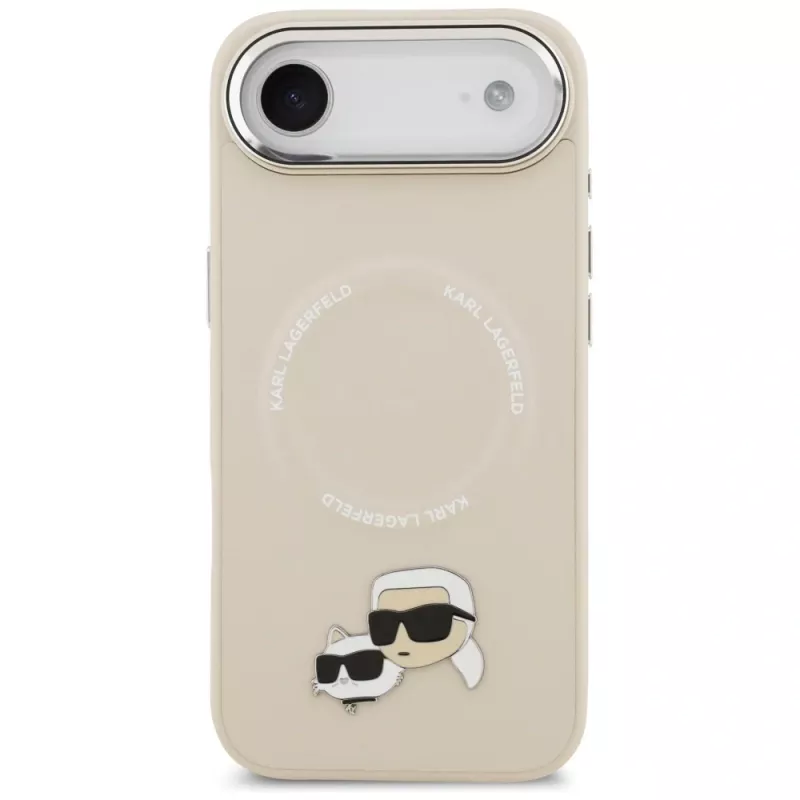 KARL LAGERFELD Karl & Choupette Pins funda MagSafe para Apple iPhone Air - beige