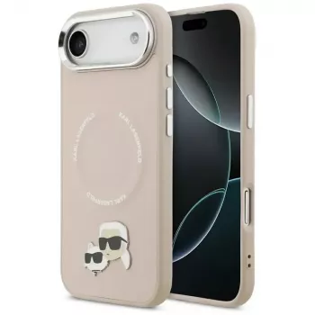 KARL LAGERFELD Karl & Choupette Pins Funda MagSafe para iPhone Air, Rosa