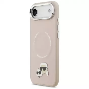 KARL LAGERFELD Karl & Choupette Pins Funda MagSafe para iPhone Air, Rosa