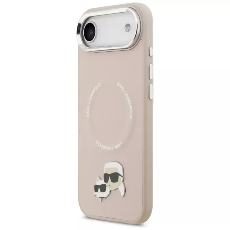 KARL LAGERFELD Karl & Choupette Pins Funda MagSafe para iPhone Air, Rosa