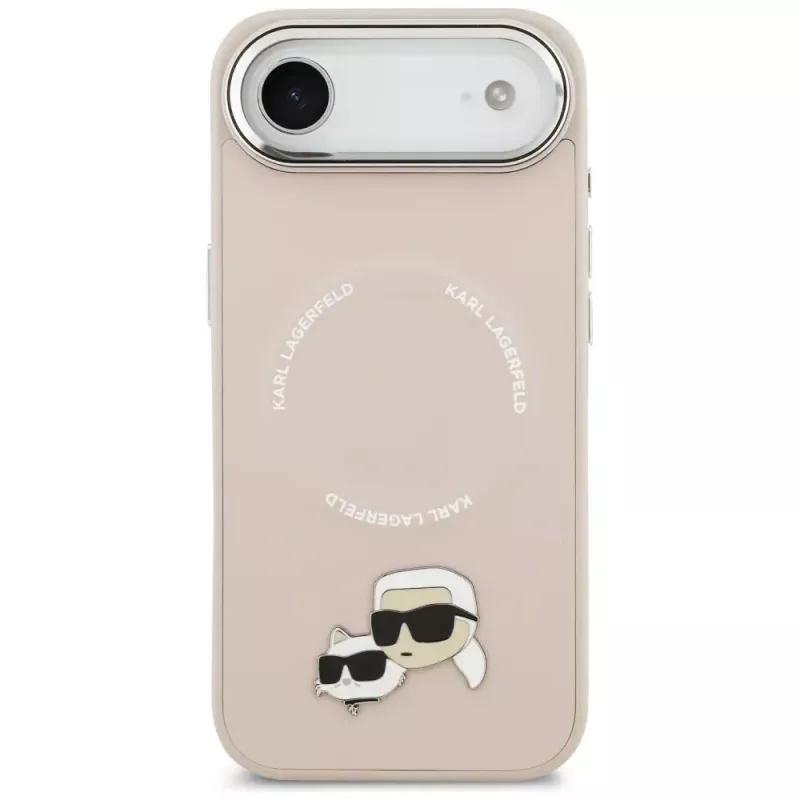 KARL LAGERFELD Karl & Choupette Pins Funda MagSafe para iPhone Air, Rosa
