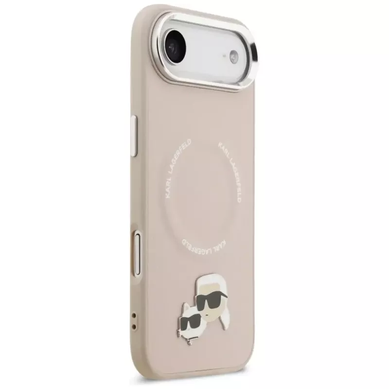 KARL LAGERFELD Karl & Choupette Pins Funda MagSafe para iPhone Air, Rosa