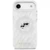 Karl Lagerfeld IML Glitter Karl & Choupette Heads Logo funda MagSafe para Apple iPhone Air - gris