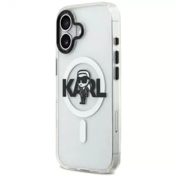 KARL LAGERFELD IML Karl Sketch Logo Funda MagSafe para Apple iPhone 17, Transparente