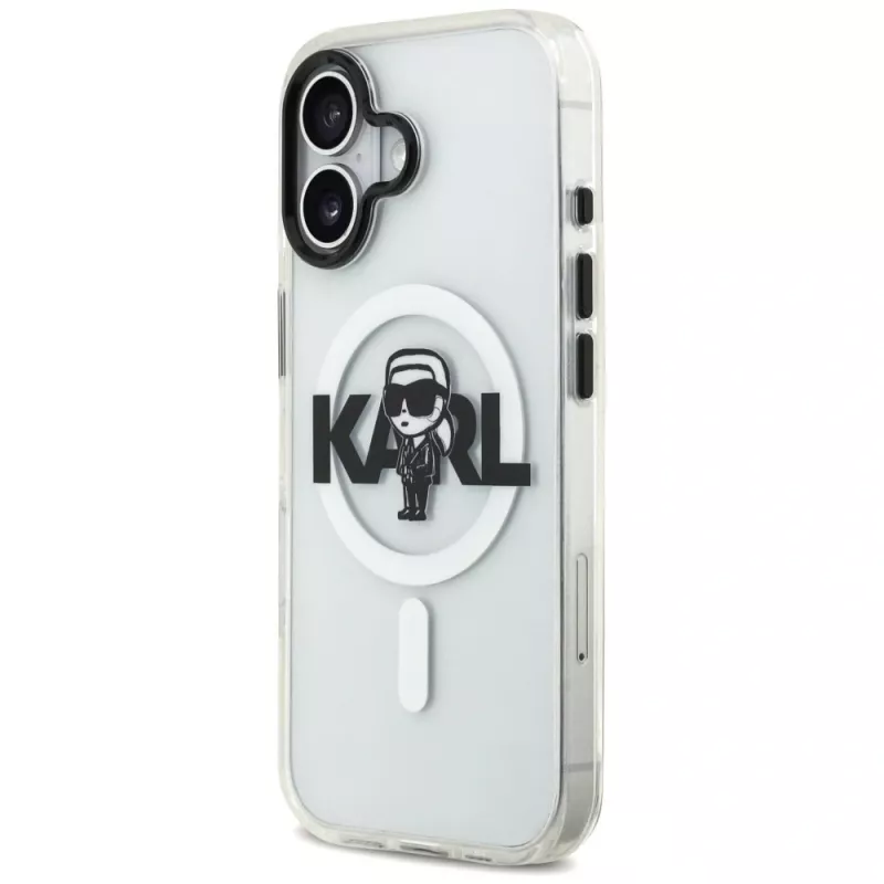 KARL LAGERFELD IML Karl Sketch Logo Funda MagSafe para Apple iPhone 17, Transparente