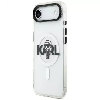 Karl Lagerfeld IML Karl Sketch Logo Funda MagSafe para iPhone Air, Transparente