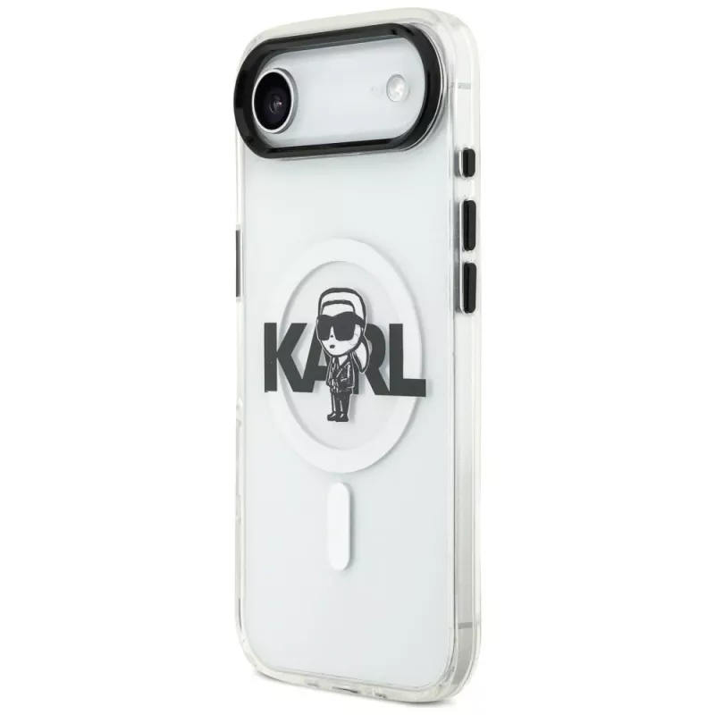 Karl Lagerfeld IML Karl Sketch Logo Funda MagSafe para iPhone Air, Transparente