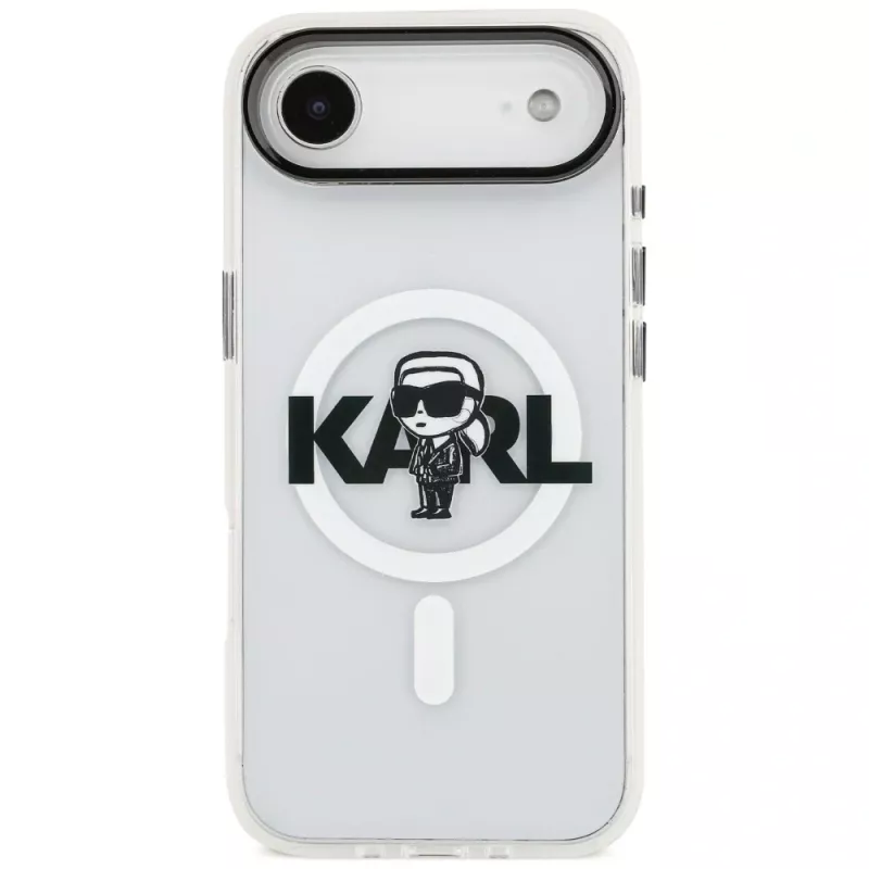 Karl Lagerfeld IML Karl Sketch Logo Funda MagSafe para iPhone Air, Transparente