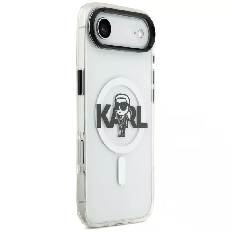 Karl Lagerfeld IML Karl Sketch Logo Funda MagSafe para iPhone Air, Transparente