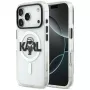 KARL LAGERFELD IML Karl Sketch Logo Funda MagSafe para iPhone 17 Pro, Transparente