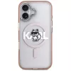 Karl Lagerfeld IML Choupette Sketch Logo funda MagSafe para iPhone 17, rosa