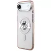 Karl Lagerfeld IML Choupette Sketch Logo funda MagSafe para iPhone Air rosa