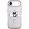 Karl Lagerfeld IML Choupette Sketch Logo funda MagSafe para iPhone Air rosa
