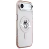 Karl Lagerfeld IML Choupette Sketch Logo funda MagSafe para iPhone Air rosa