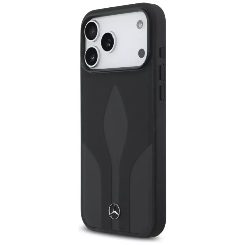 Mercedes funda de piel The Move MagSafe para iPhone 17 Pro Max negro