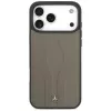Mercedes funda de piel The Move MagSafe para iPhone 17 Pro Max taupe