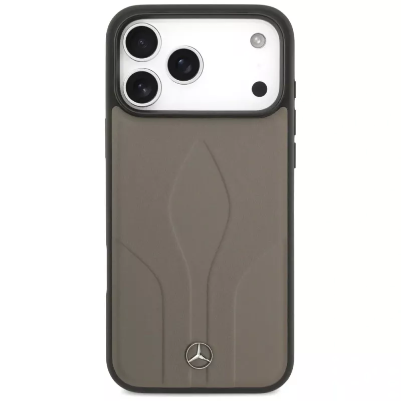 Mercedes funda de piel The Move MagSafe para iPhone 17 Pro Max taupe